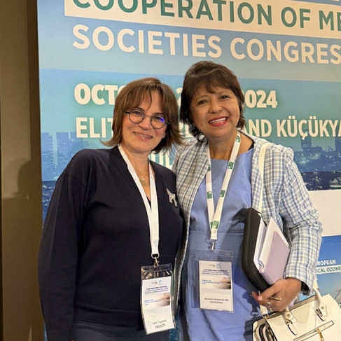   Dr. Rosario M. Barrales with Dr. Lale Yeprem (European Medical Ozone Society)