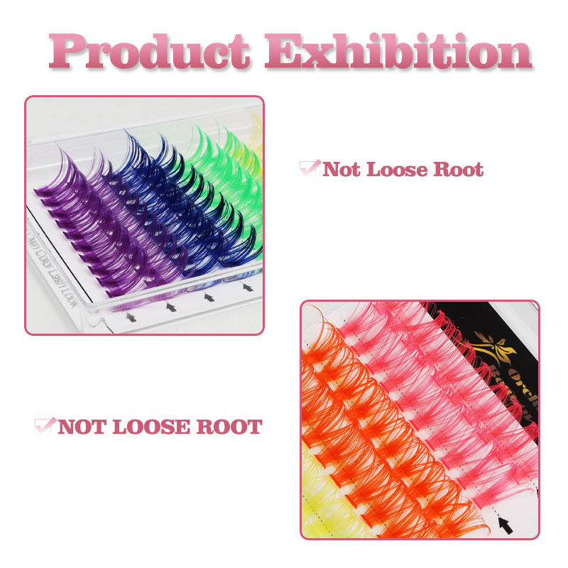 Thumbnail: Orchid Beauty DIY Colorful False Eyelashes 0.07mm Natural Looking 6 Colors Mixed