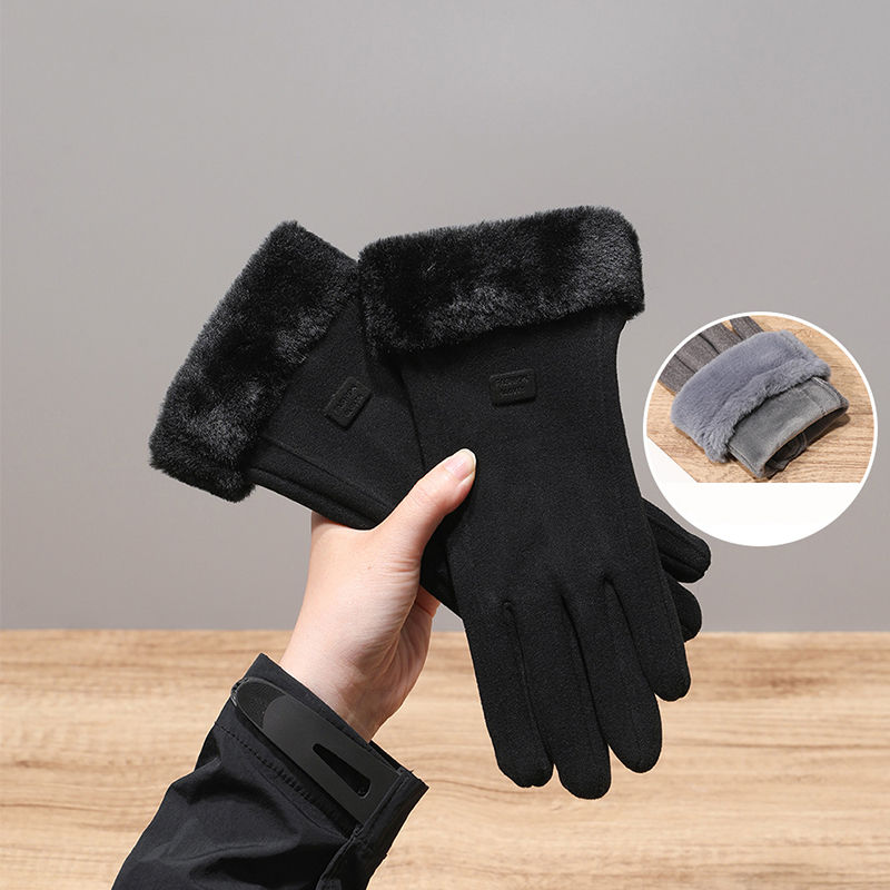 Thumbnail: Warm winter gloves for women thickened anti cold outdoor cycling autumn and wint