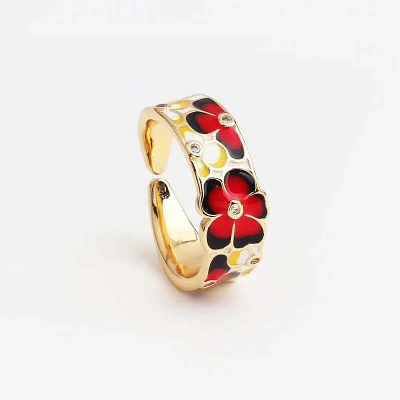 Thumbnail: 2025 New Rings For Women Creative Handmade Enamel Craft Women's Rings Women's Pa