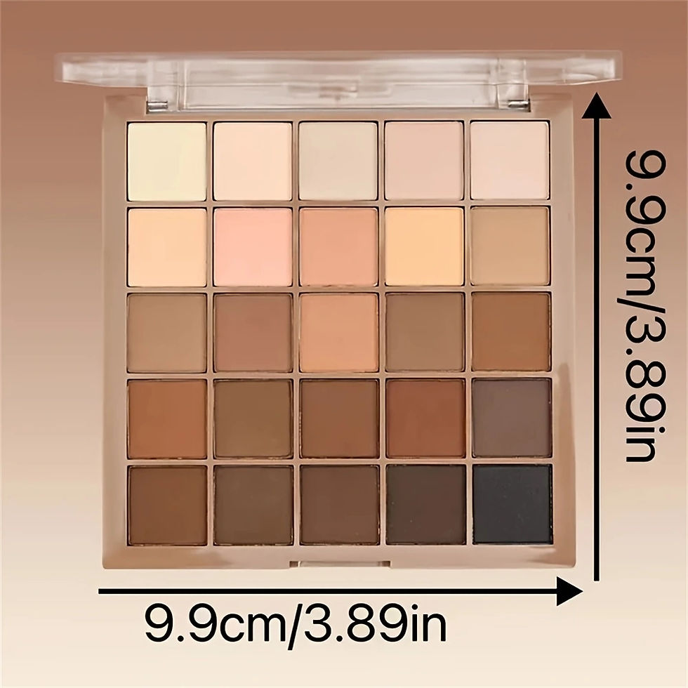 Thumbnail: 25-Color Eyeshadow Palette - Neutral Gray and Brown Earth Tones, Coffee and Choc