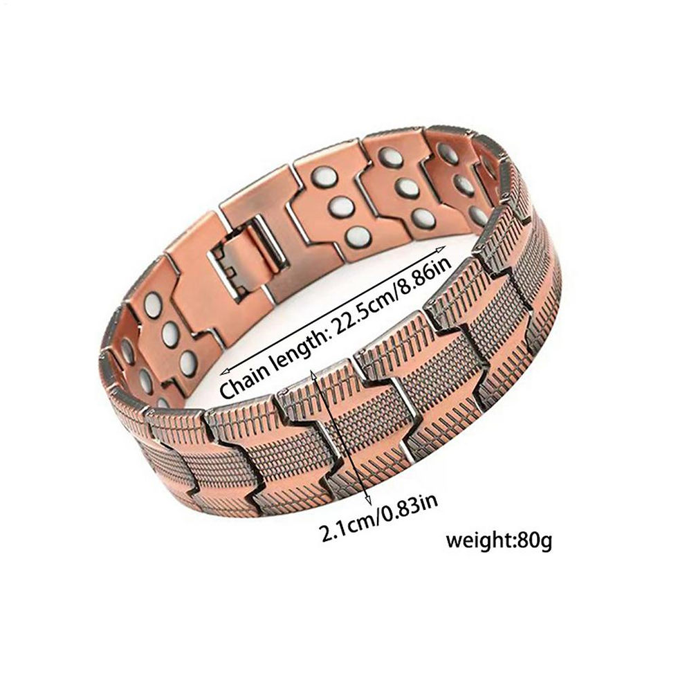 Thumbnail: Copper Magnetic Bracelet for Men Mens Copper Bracelets Wristband Jewelry for Ene