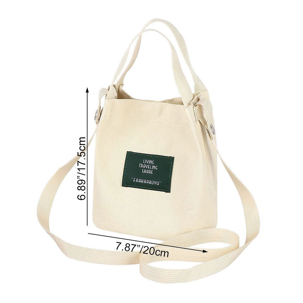 Thumbnail: Women Shoulder Bags Letter Handbags Casual Buckle Tote Canvas Crossbody Bag Cute