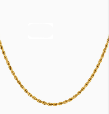 Thumbnail: Trendy 18K Gold Plated Stainless Steel Twist Chain Necklace