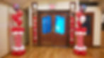 Red and White Balloon Columns