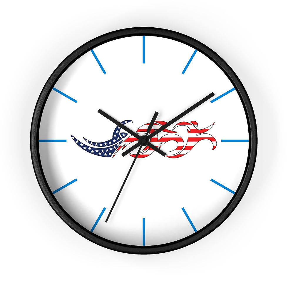 USA Swim Bike Run Triathlon Wall Clock Black Front View