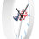 Thumbnail: USA Swim Bike Run Triathlon Wall Clock White Side View