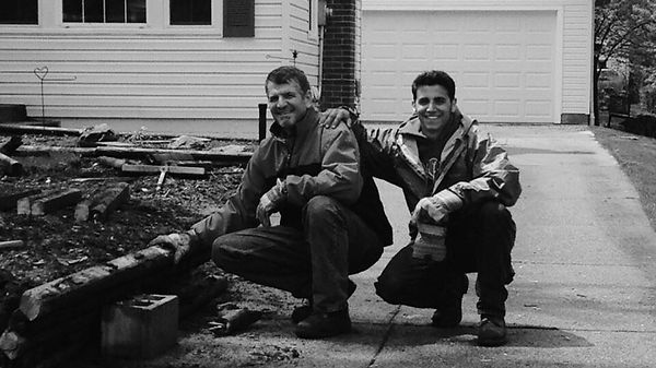 Image of Nino Baffa, founder of Baffa Landscape Design, taken when the company first began. The image highlights the company's long-standing history and experience in providing top-quality landscaping services to clients in the Cleveland area.