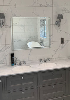 Bathroom mirror cut to size