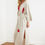 Thumbnail: Red Lobster Embroidered Linen Kimono&Caftan