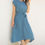 Thumbnail: Women's Indigo Elastic Waist Tieed Dress