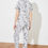 Thumbnail: Gray Graphic Printed Knitted Pajamas Set