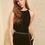 Thumbnail: Black Waist Decollete Jumpsuit
