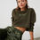 Thumbnail: Embroidered Crop Knitted Sweatshirt