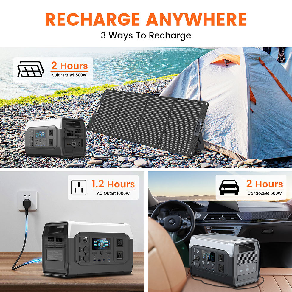 Miniaturbild: Cosmobattery XP1000 Portable Power Station│1800W-1600W 1024WH