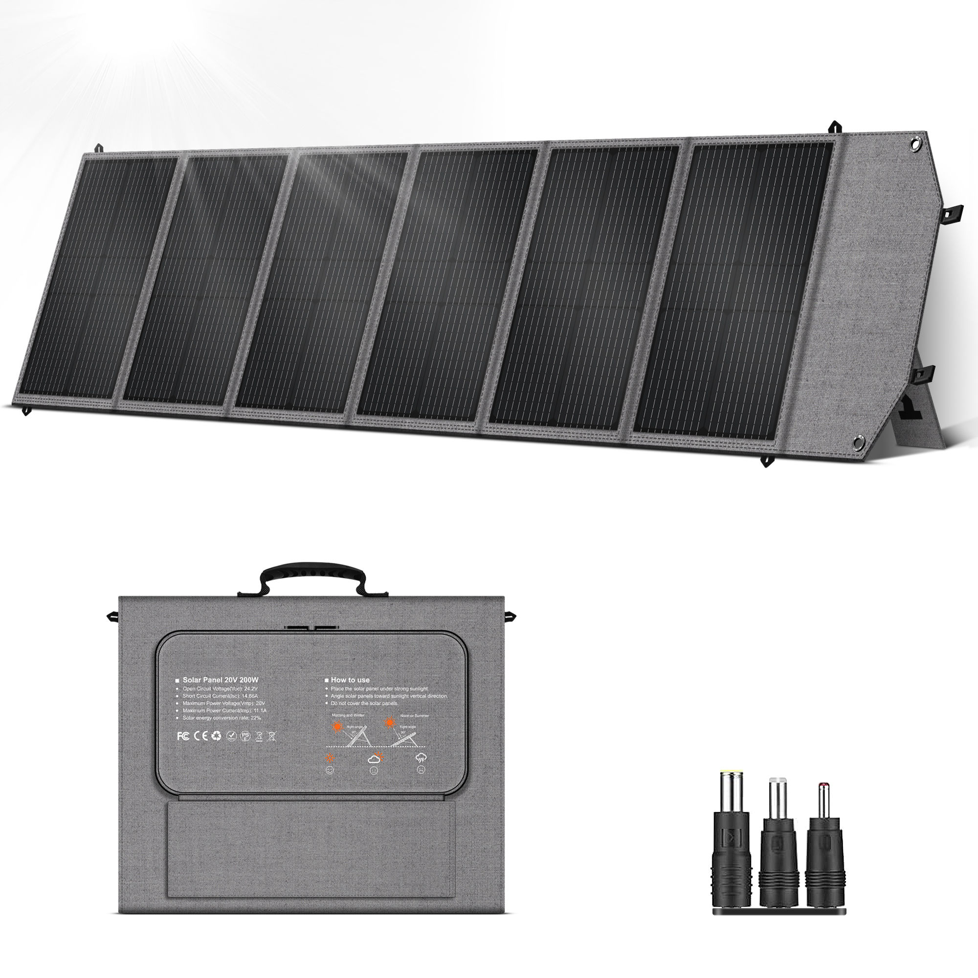 Cosmobattery SP200W Portable Solar Panel – Foldable, Powerful & Travel-Ready