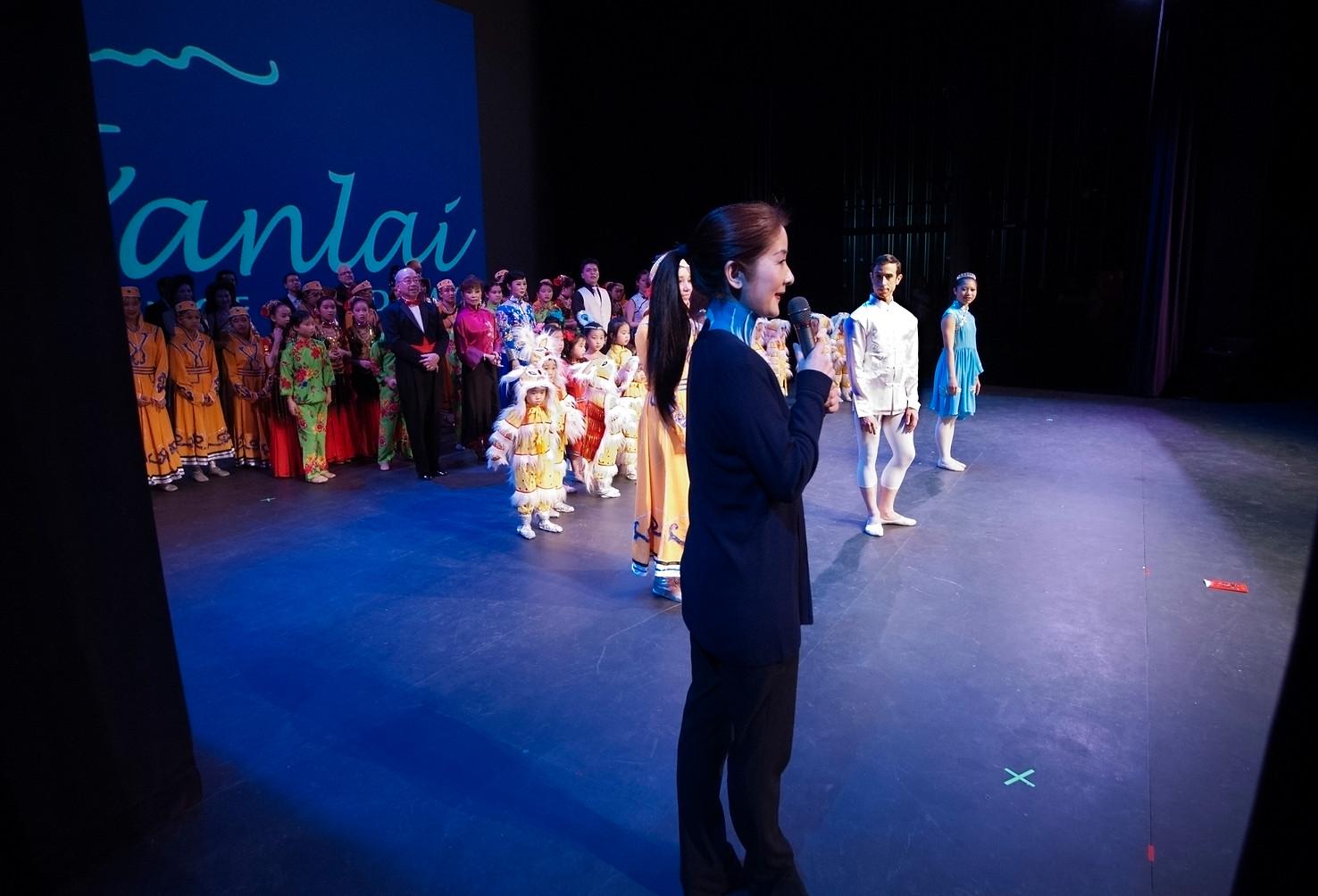 curtain call at the end of a performance