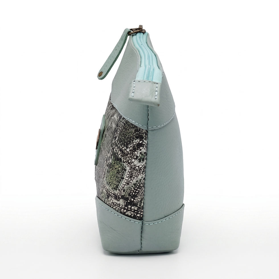 Miniatura: Cosmetiquera con folia verde menta