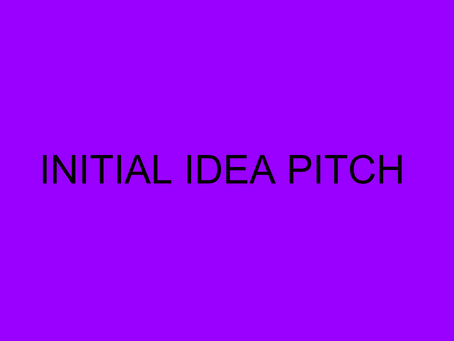MY INITIAL PITCH