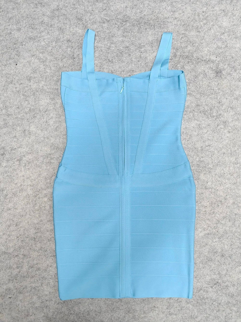 Thumbnail: BEAUKEY Blue Spaghetti Strap Women Mini Bandage Dress Bodycon Sexy Above Knee Le