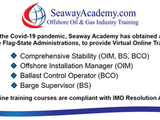 Seaway Academy to provide "Virtual Online Training" for the following courses: Comprehensi