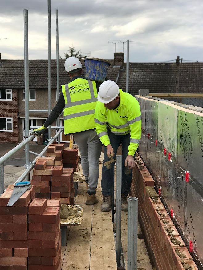 Commercial bricklaying project in Maldon town centre