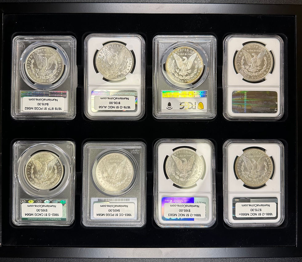 Thumbnail: Complete U.S. Morgan Silver Dollar Date Set - 28 Coins - 1878-1904, 1921