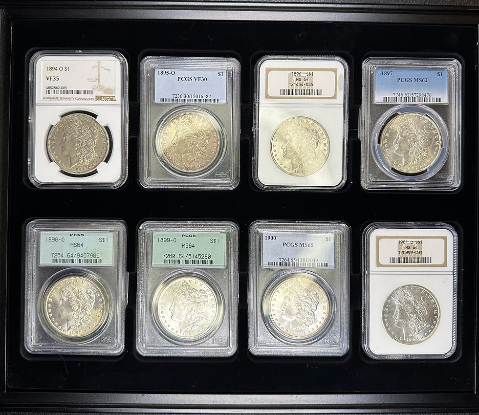 Thumbnail: Complete U.S. Morgan Silver Dollar Date Set - 28 Coins - 1878-1904, 1921
