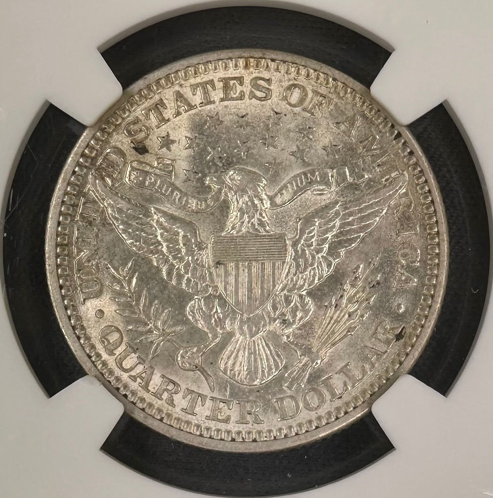 Thumbnail: 1915 Barber Quarter Dollar NGC AU53