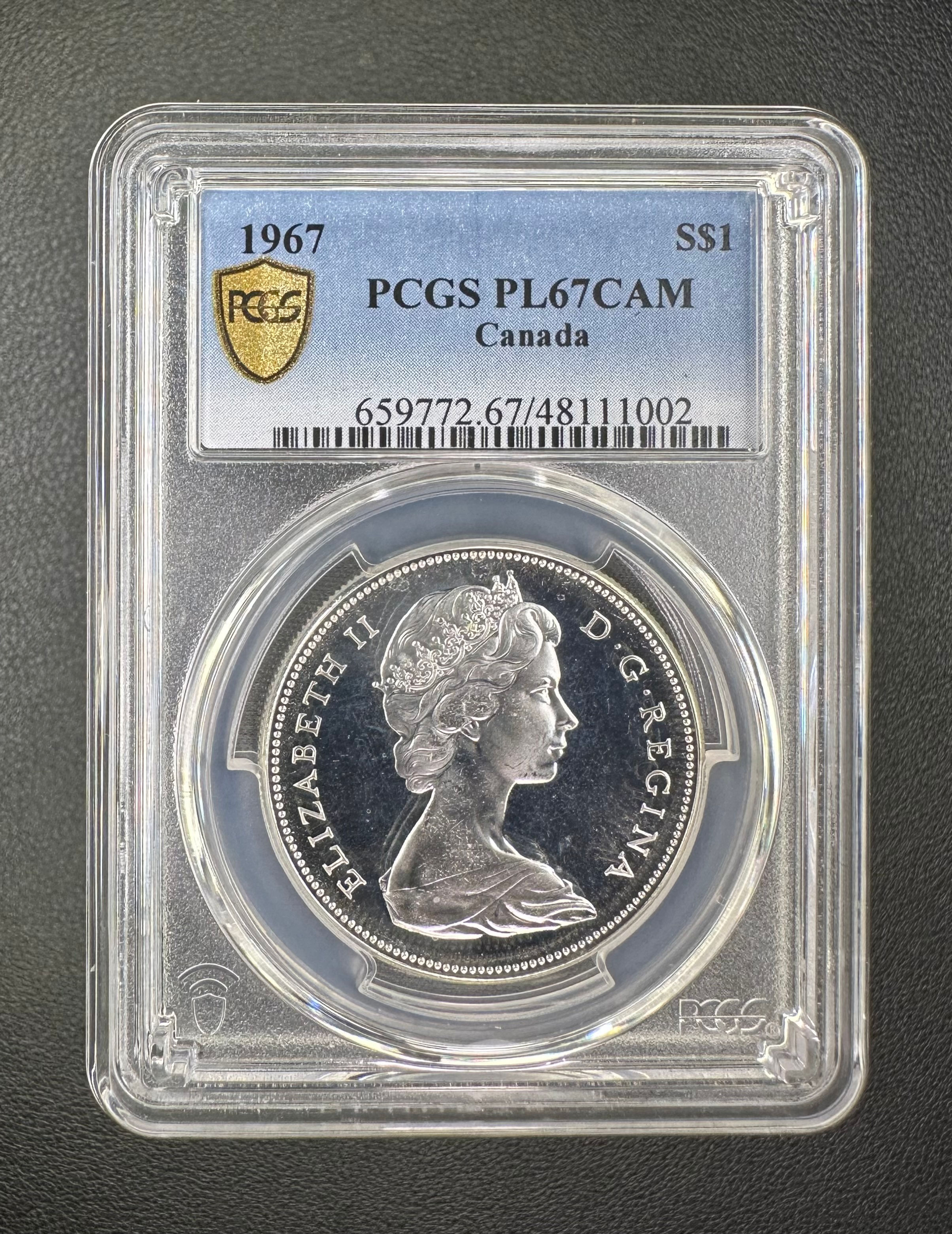 1967 Canada Silver Dollar 'Confederation Centennial' PCGS PL67CAM