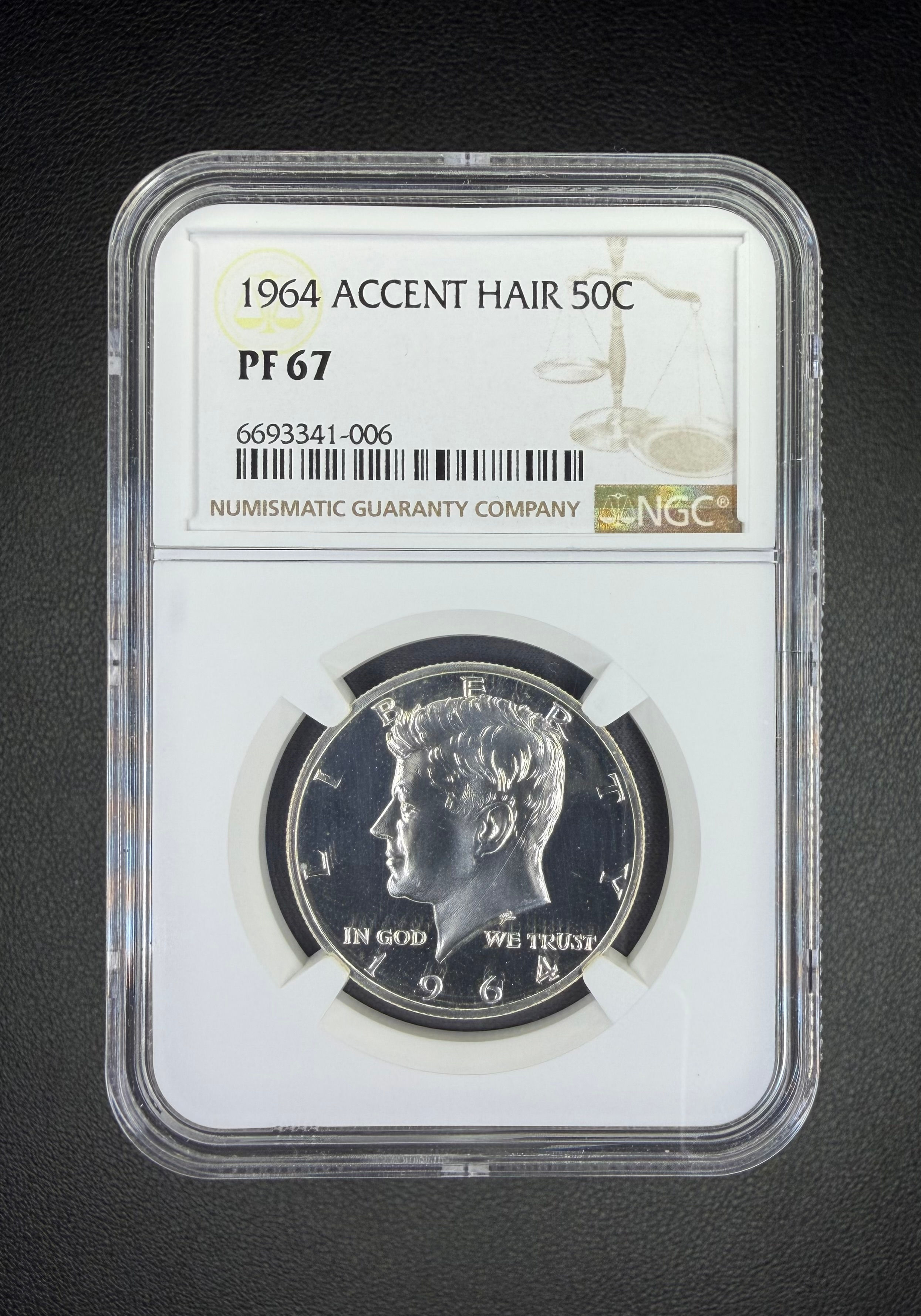 1964 Kennedy Half Dollar 'Accented Hair' NGC PF67