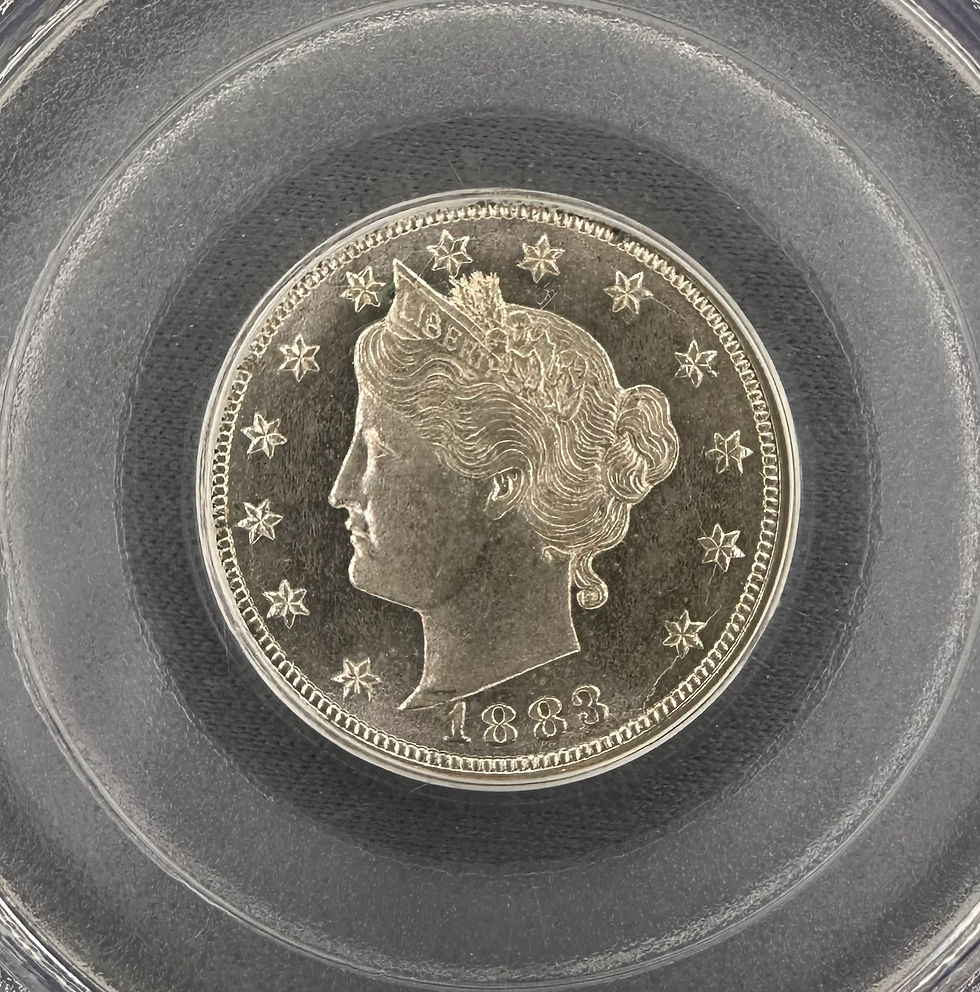 Thumbnail: 1883 Liberty Head "V" Nickel 'No CENTS' PCGS MS64