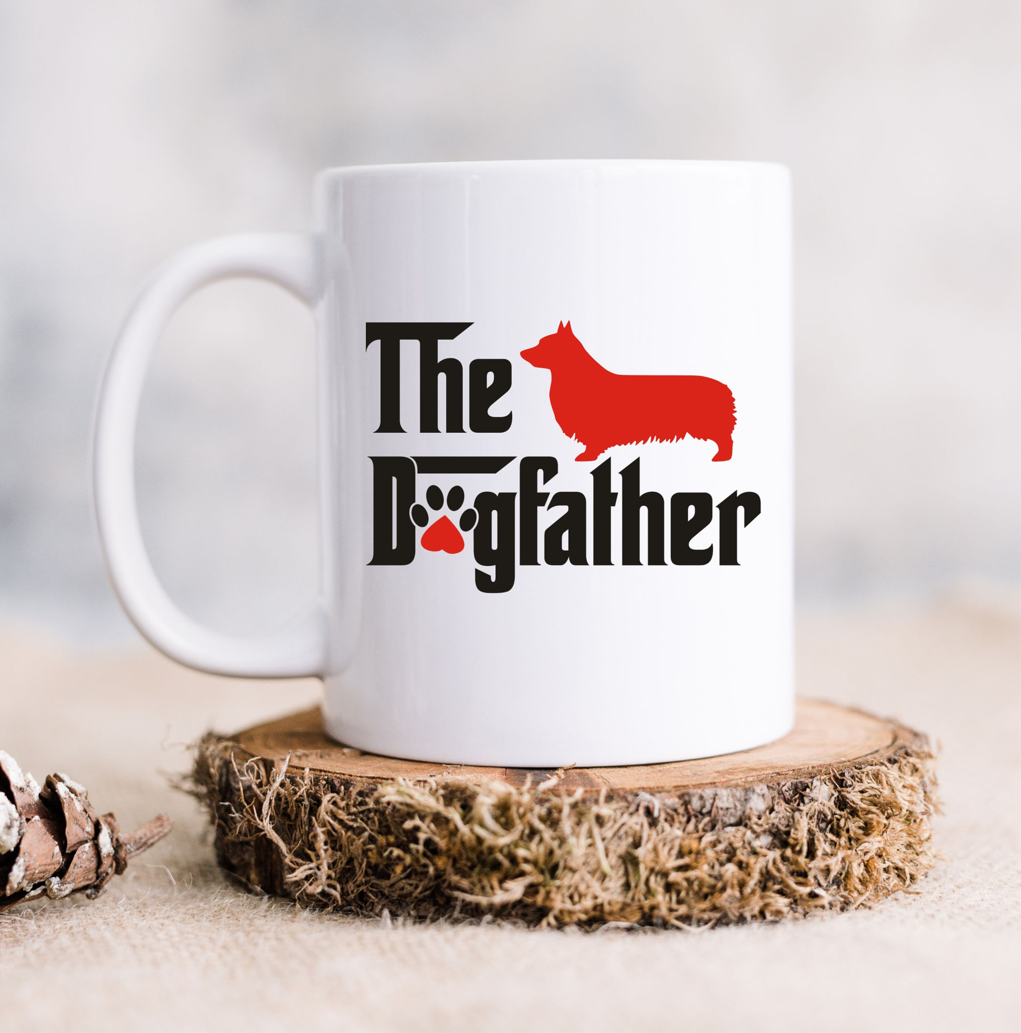 The DogFather Coffee Mug - Any Breed - 11 oz  or 15 oz Ceramic