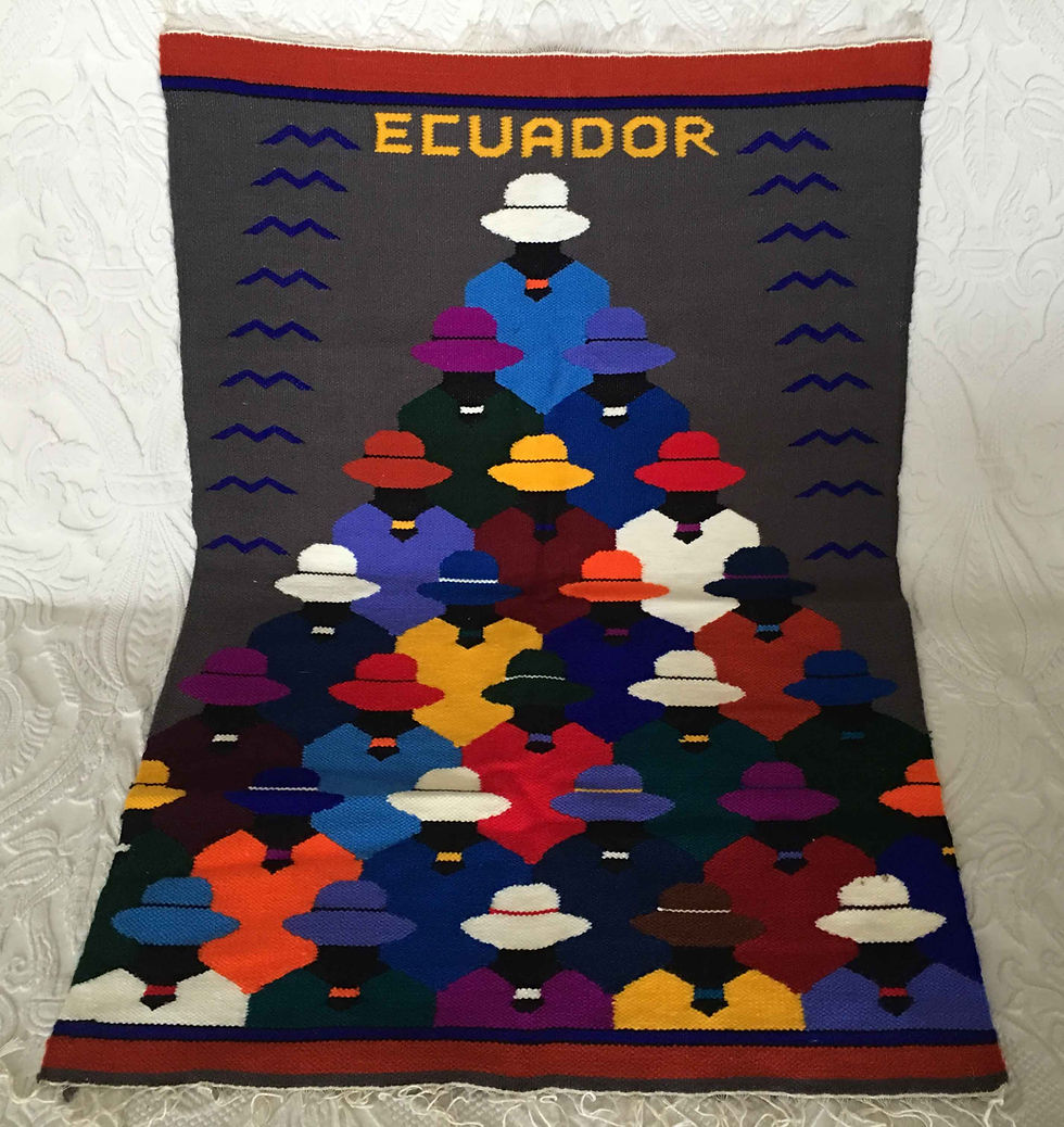 Thumbnail: Ecuadorian Multi Colour Wall Hanging/Floor Throw/Couch Throw Rug