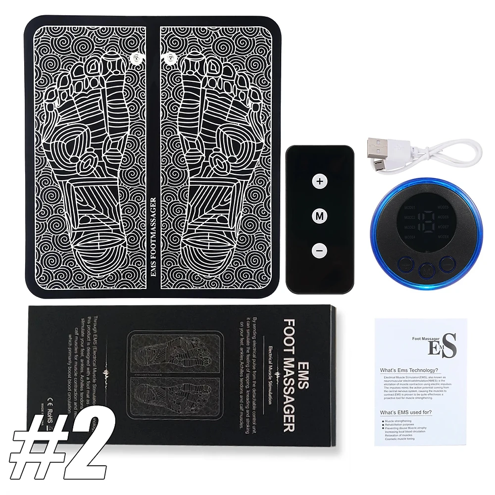 Thumbnail: Foot Massager EMS Rechargeable Massage Mat Foot Relaxation Pads Electric Foot Ma