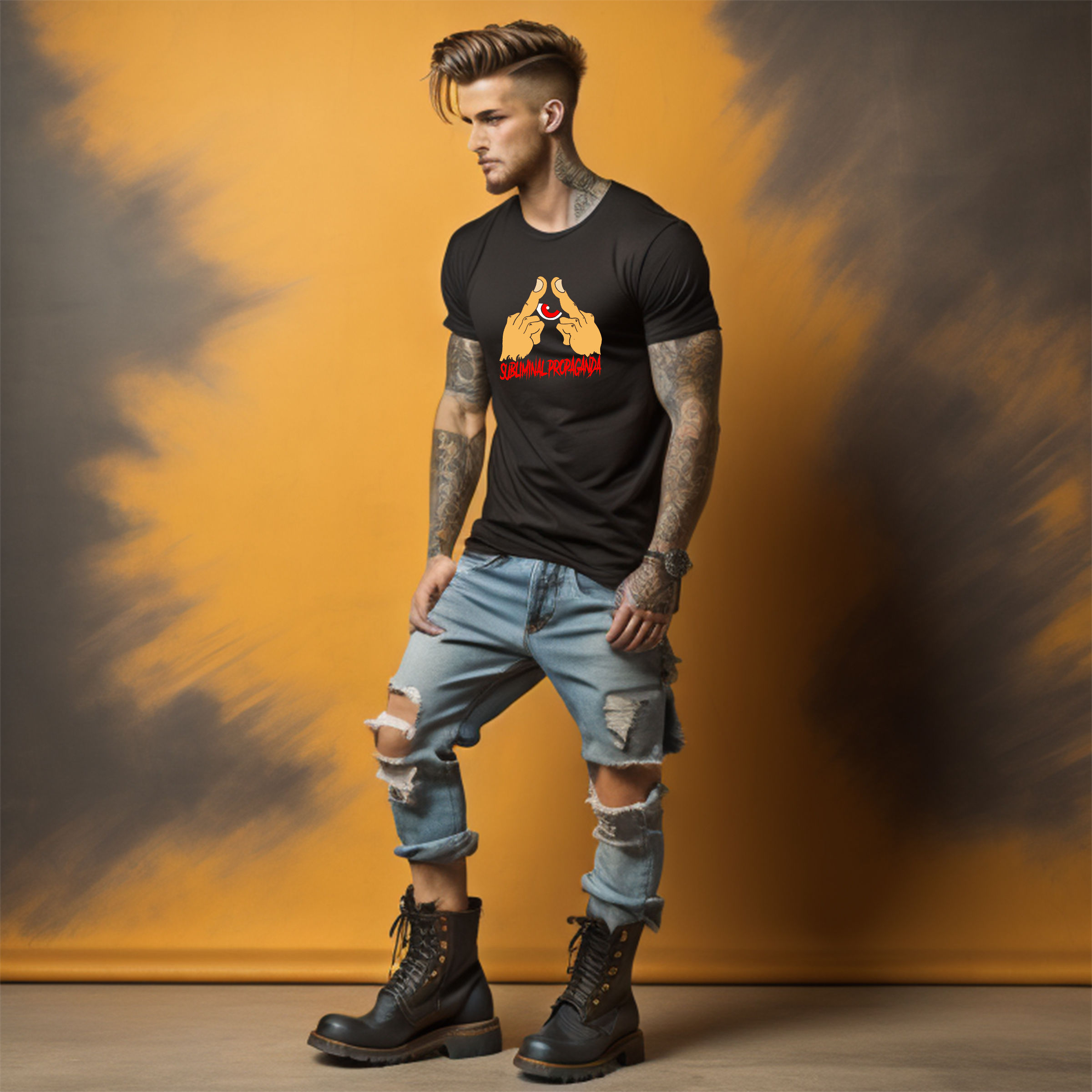 Subliminal Propaganda logo tshirt