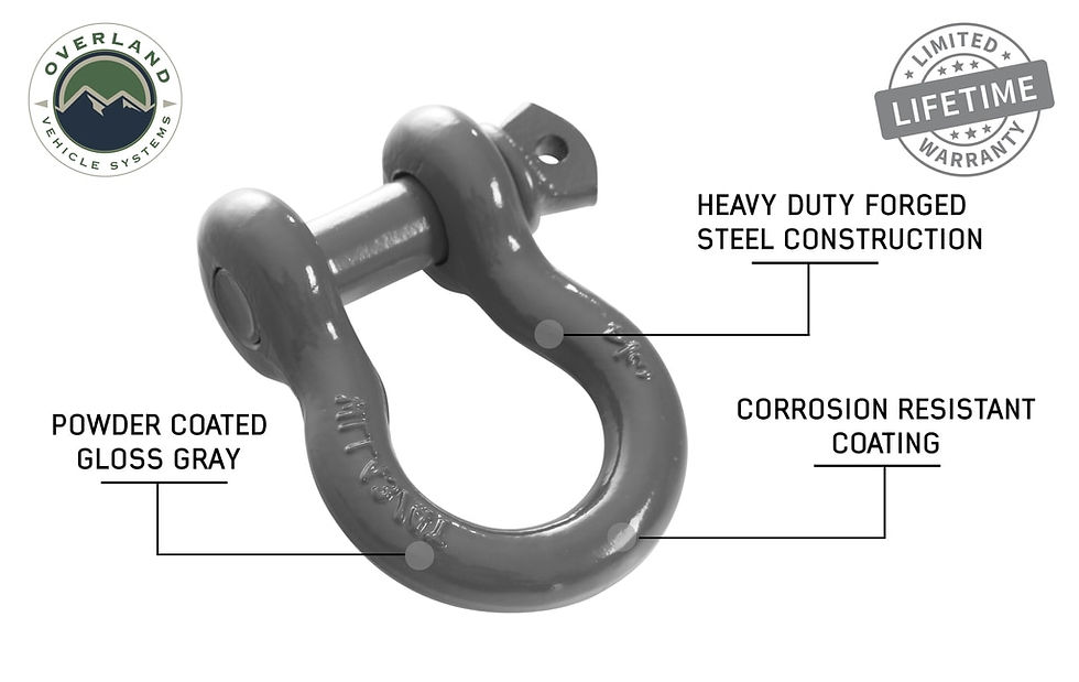 Thumbnail: Recovery Shackle 3/4" 4.75 Ton Gray Universal