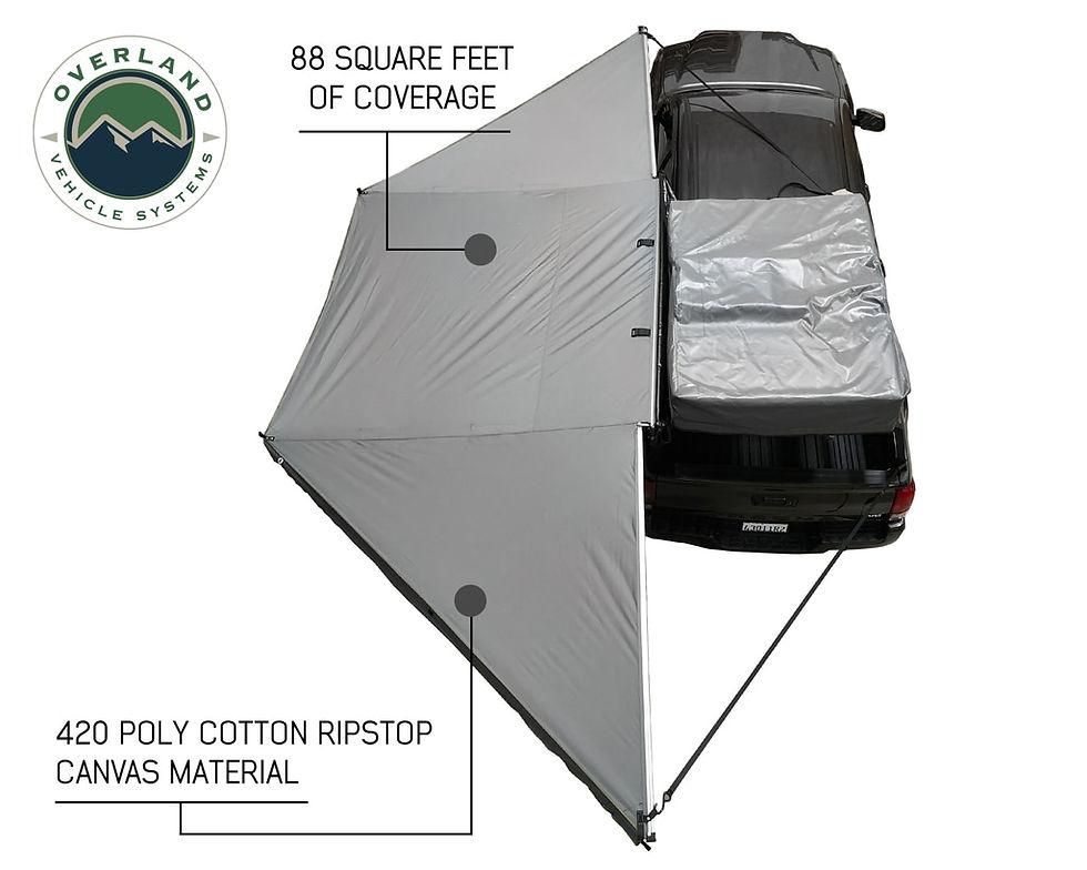 Thumbnail: Awning 180 Degree Dark Gray Cover w/ Black Cover Universal Nomadic