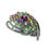 Thumbnail: Silver Plated CZ Heart Brooch