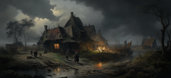 kalpana_a_dark_scene_with_a_house_in_the_background_in_the_styl_feec2c62-c58d-469e-b87f-45