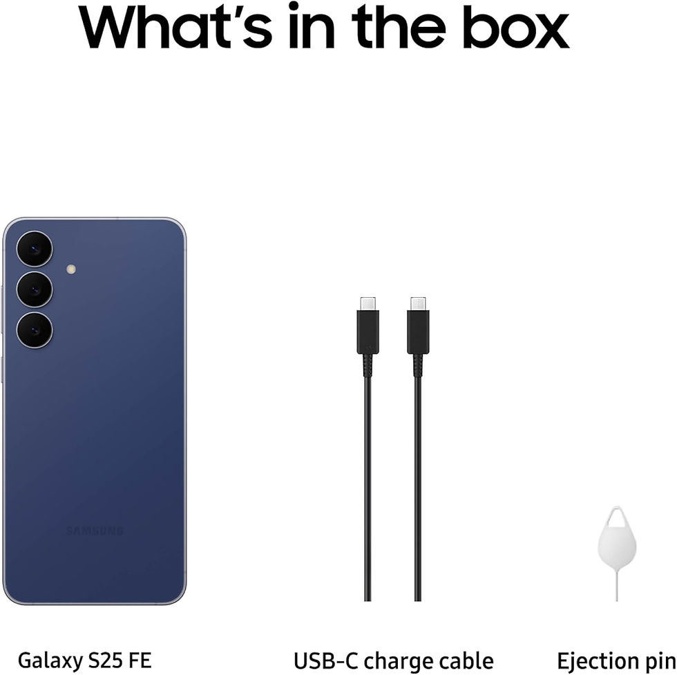 Thumbnail: Galaxy S25 FE 128GB Unlocked Smartphone, AI Camera, Large Display, Navy Blue