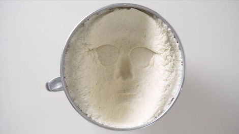 Metal cup filled with four