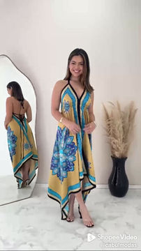 Miniatura: Vestido Feminina Indiano lenço