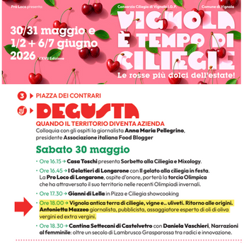 L’Olio delle Terre dei Castelli a “Vignola è tempo di ciliegie 2026”
