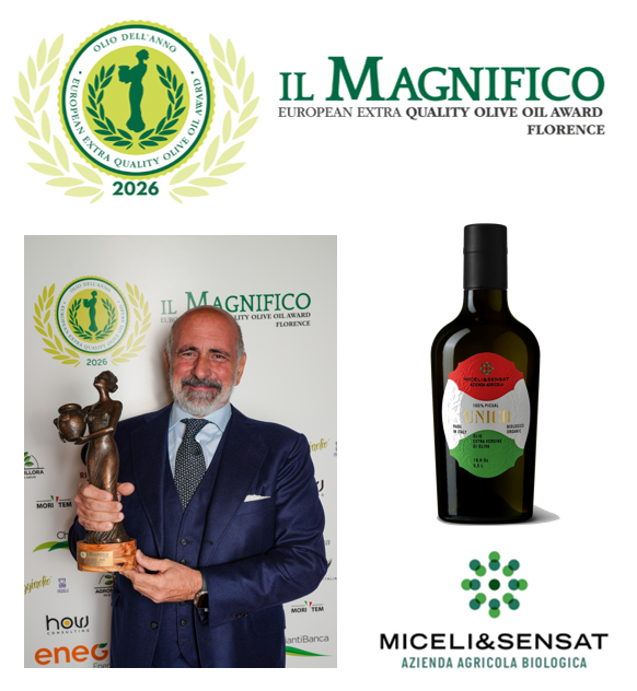 UNICO di Miceli & Sensat è l’olio dell’anno de Il Magnifico 2026 - Best European Extra Quality Olive Oil Award 