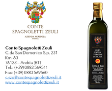 Olio Extravergine di Oliva - DOP Terra di Bari Castel del Monte 2019/2020- Conte Spagnoletti Zeuli