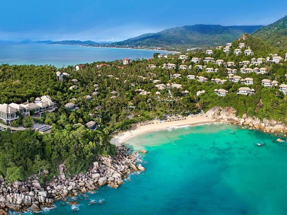 The 88 pool villas at Banyan Tree Samui are nestled into a verdant 38-acre property on Koh Samui.