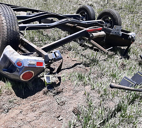 These images show seperate accidents on CR 92 as a result of the road damage.