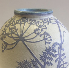 Sgraffito decorated 'Umbellifer' moonjar, stoneware