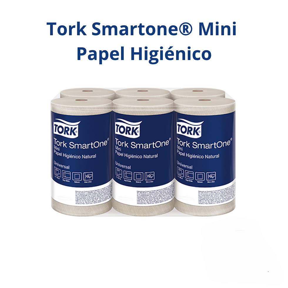 Tork SmartOne Mini Papel Higiénico Natural Hoja Doble – Rollo de 100 m